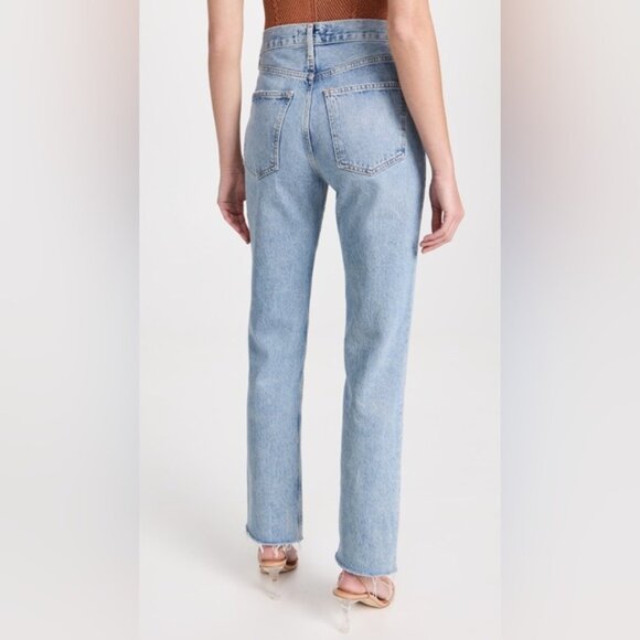 AGOLDE Lana Crop Mid Rise Vintage Straight Jeans - Picture 3 of 10